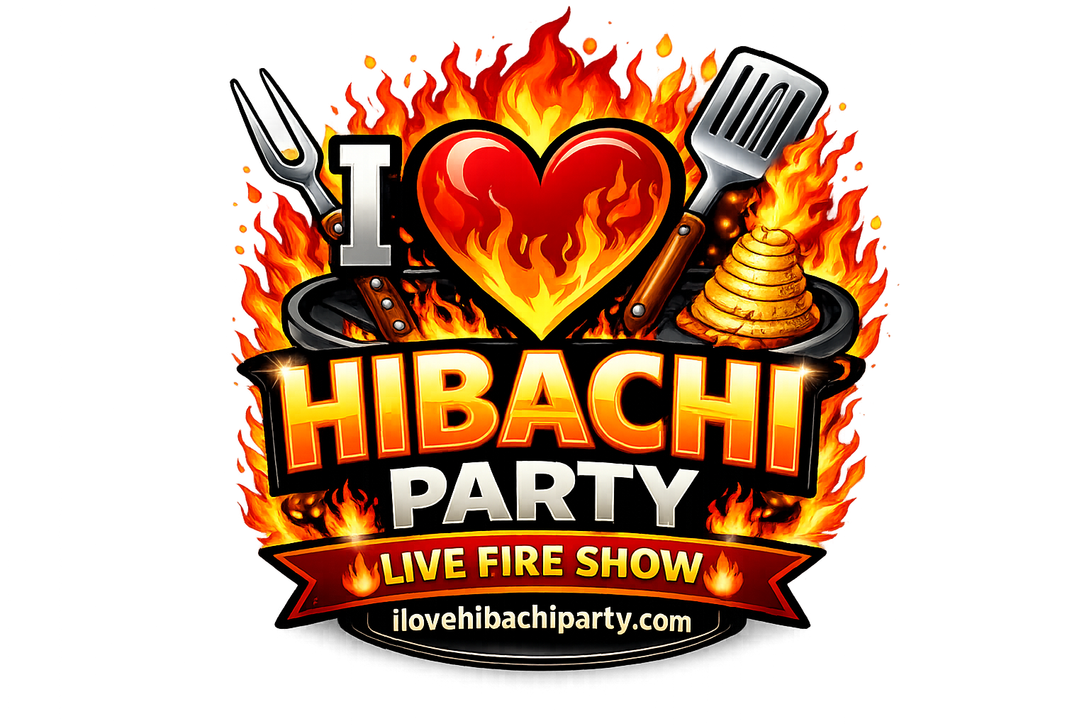 I Love Hibachi Party logo